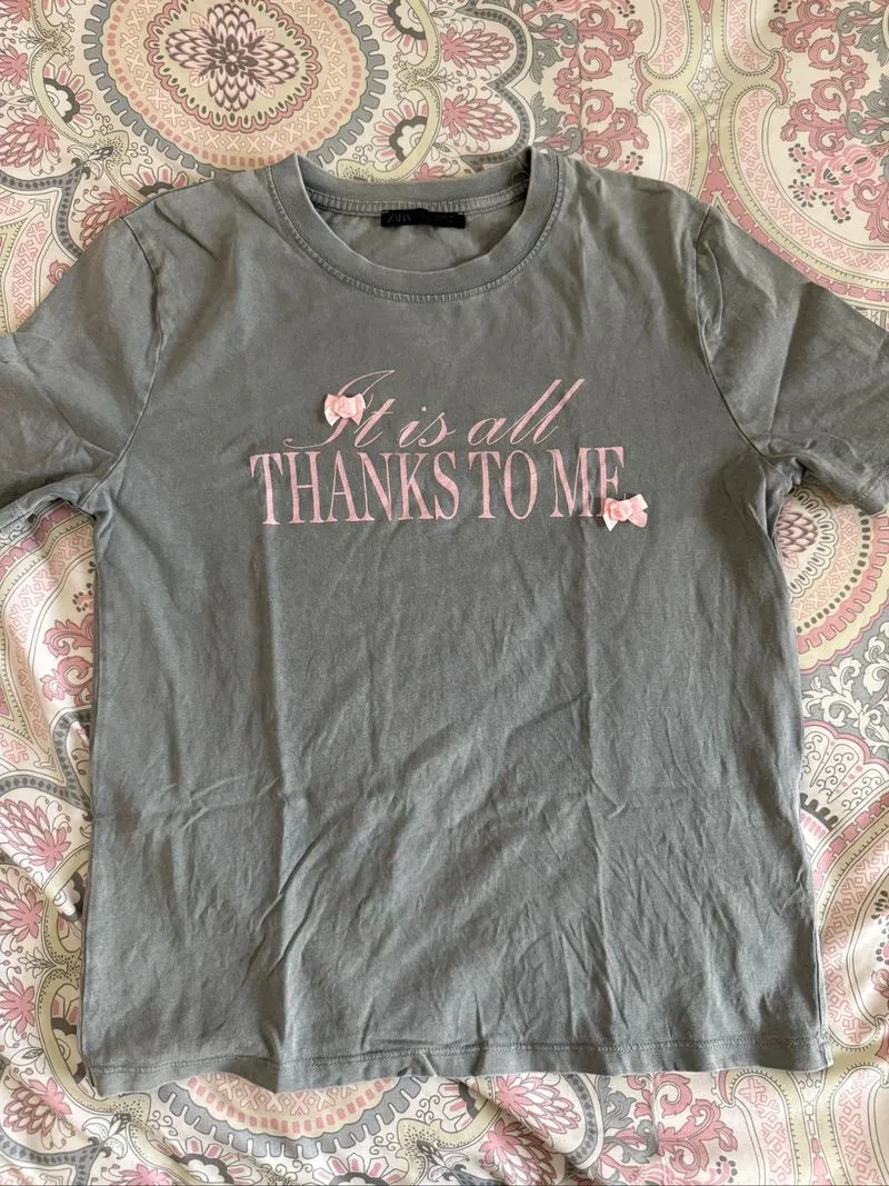 Zara grey faded t-shirt  photo 1