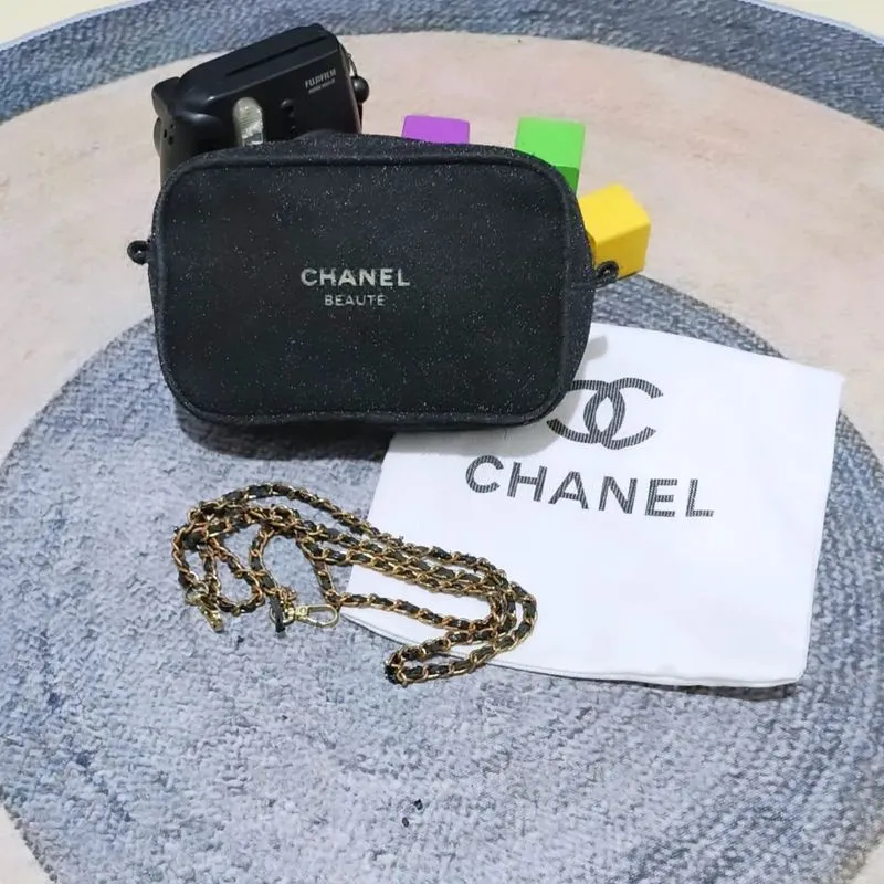 Chanel Beaute Cosmetic Makeup Bag Pouch Clutch Glitter Shine photo 1