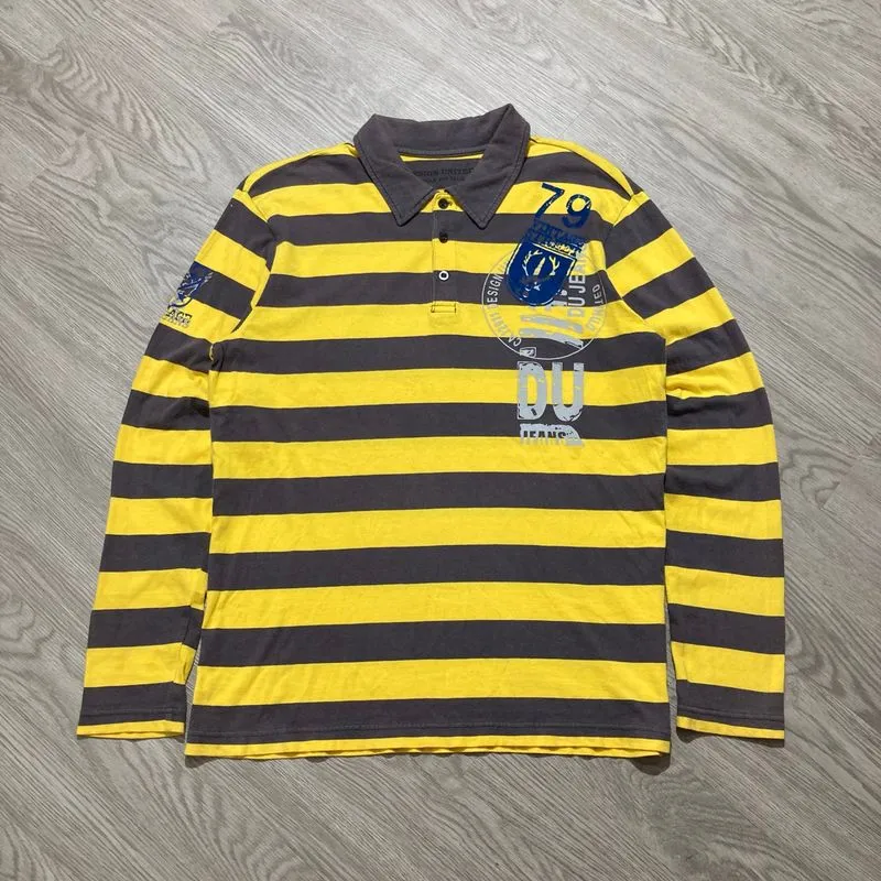 2000s Design United Poem Striped Longslevee Punk Lgb Style photo 1