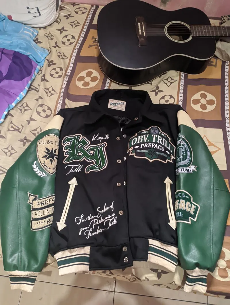 Casual Leather jacket Pria black photo 1