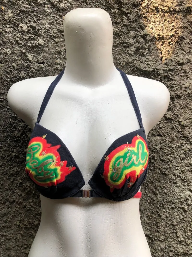aimer feel baby girl beaded halter bikini  photo 1