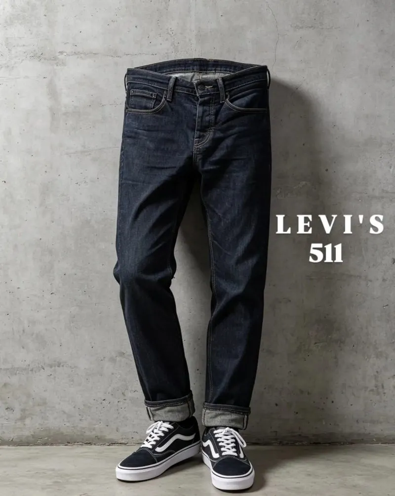 CELANA JEANS LEVIS 511 VINTAGE SELVEDGE SCOTLIGHT MODEL SLIM photo 1