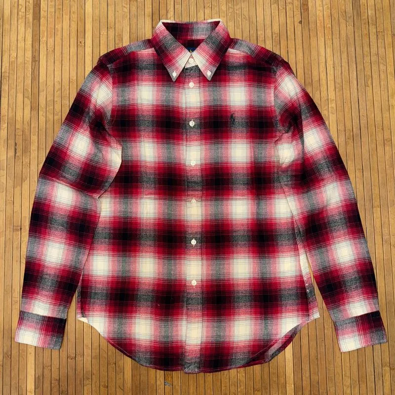 POLO RALPH LAUREN CASUAL TARTAN SLIM FIT BUTTON DOWN LONG SL photo 1