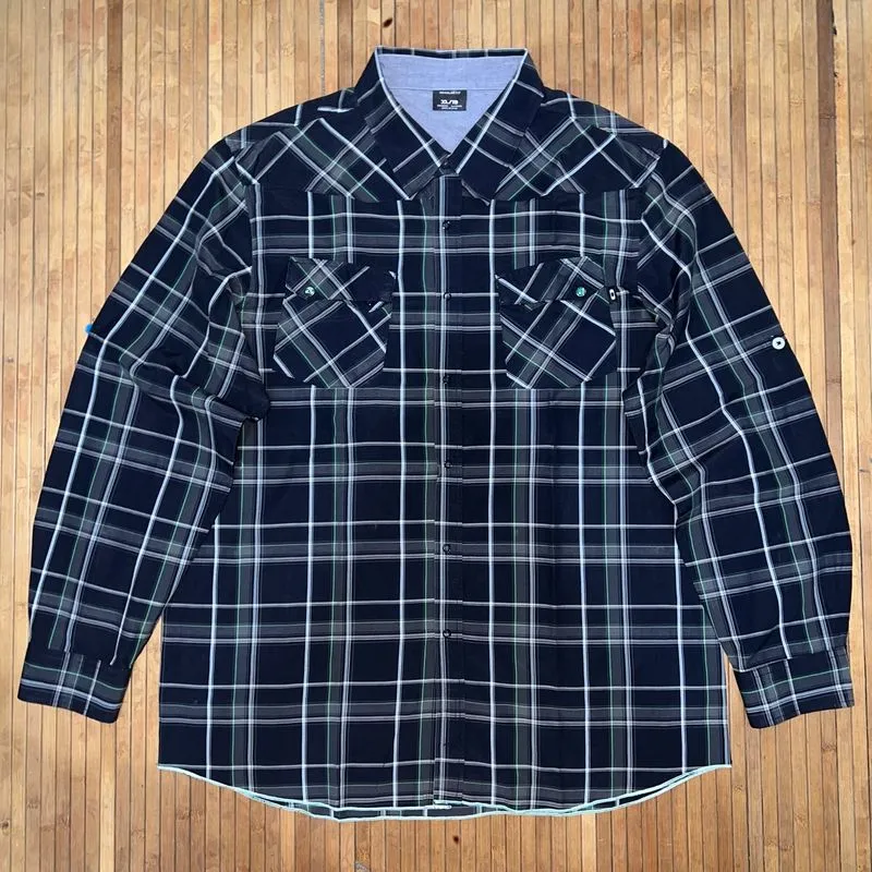 UOAKLEY DOUBLE POCKET TARTAN SNAP BUTTON LONG SLEEVE WESTERN photo 1