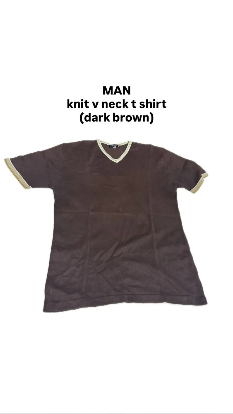 MAN Knit V Neck T- Shirt  photo 1