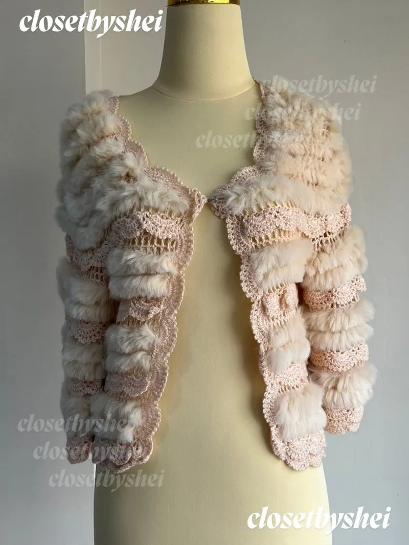 MOISELLE ori brand hongkong fur cardigan crop Paris hilton photo 1
