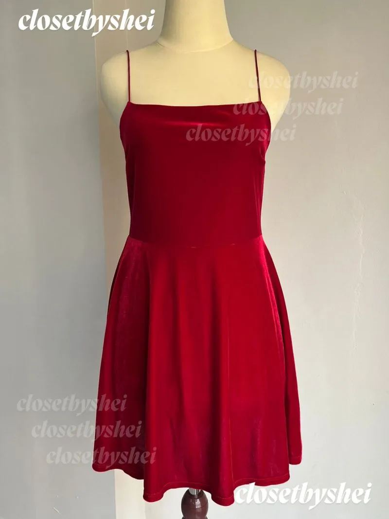 Urban outfitters UO velvet suede mini party dress low back photo 1