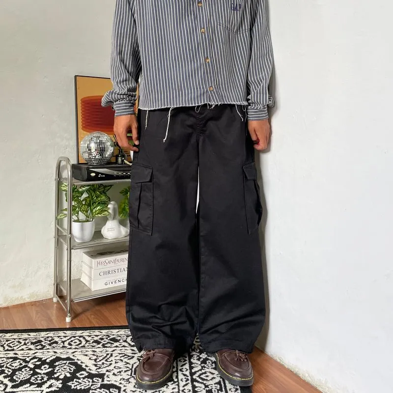 Japanese utility multi-pocket Cargo pants Baggy photo 1
