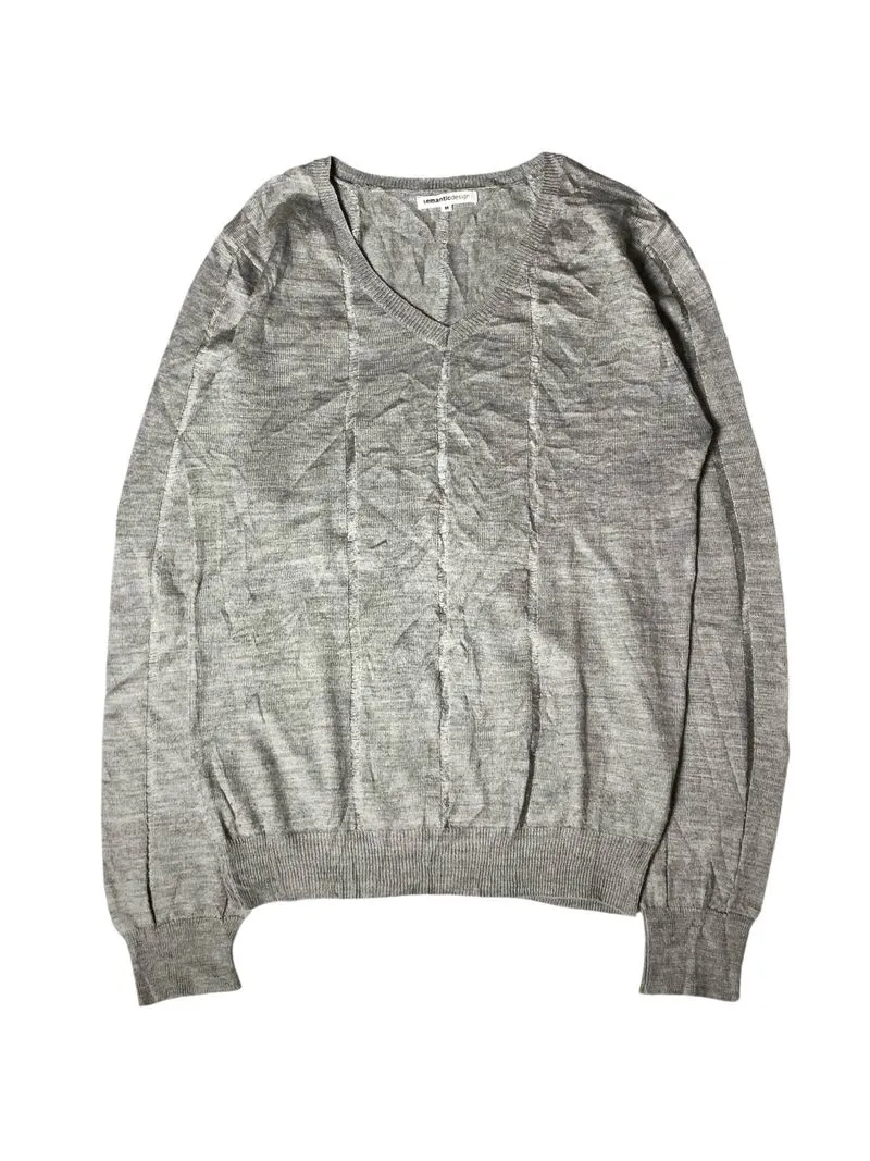 Semantic design ripped sweater  photo 1