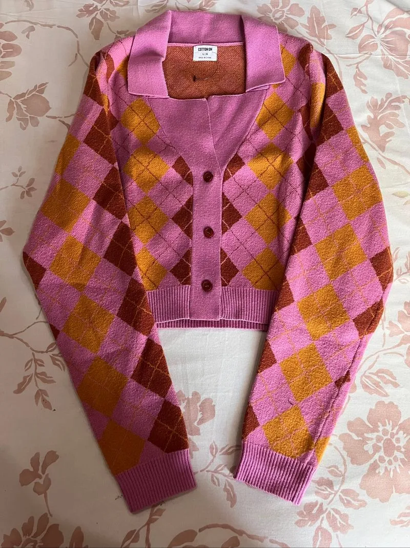 cotton on crop collar cardigan  photo 1