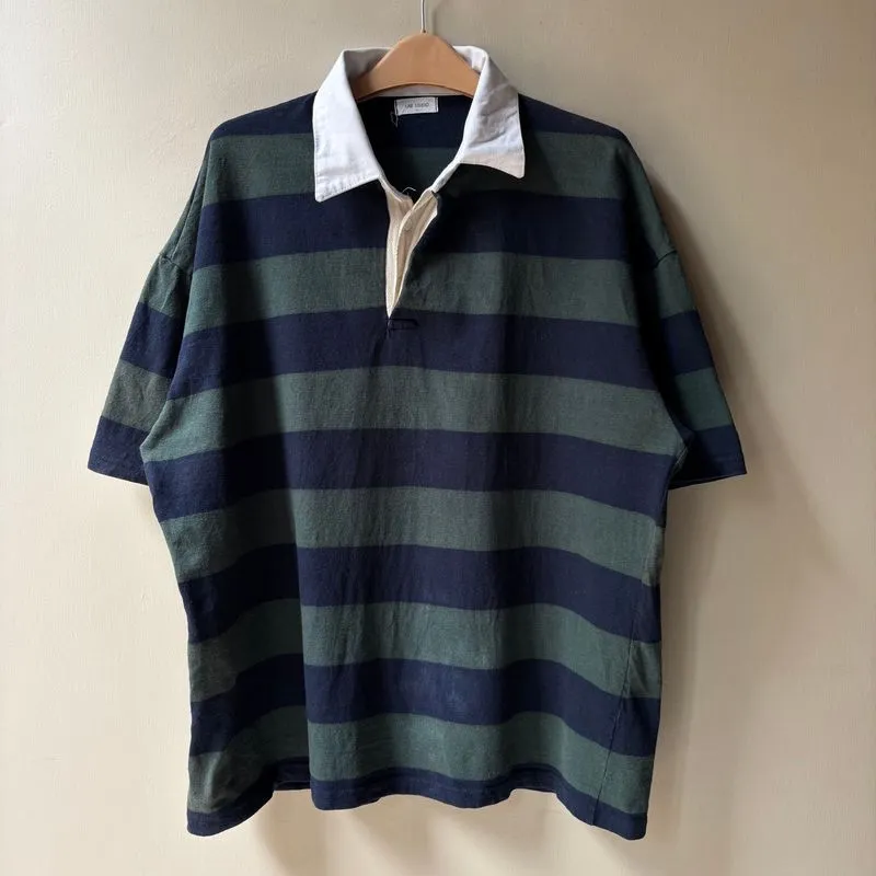 Pine Green Navy Blue Rugby Shirts  photo 1