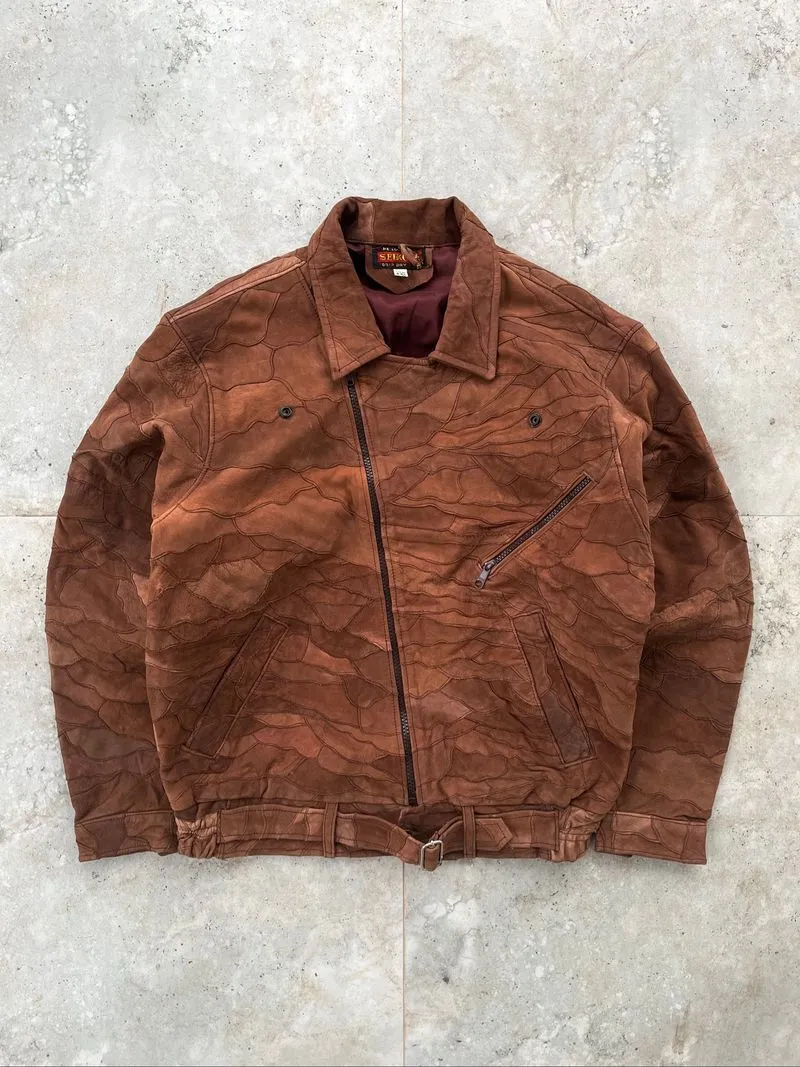 Vintage Seiko De Luxe Patchwork Suede Leather Jacket photo 1