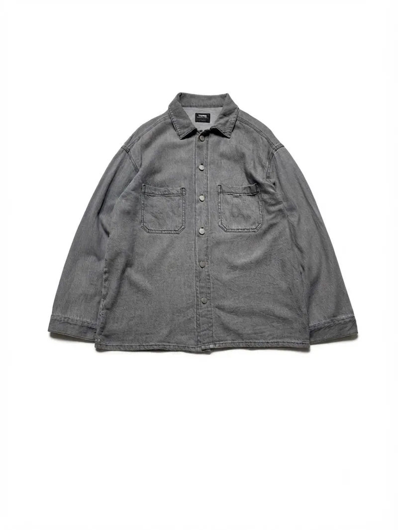 Toffee summer denim shirt jacket grey photo 1