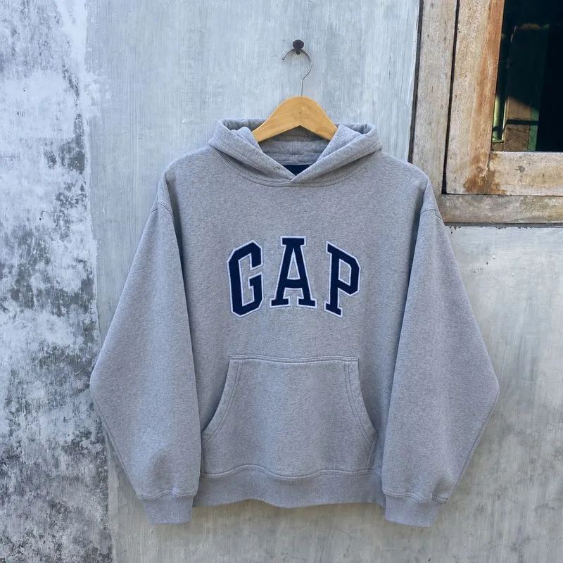 Heather Grey GAP Arch Logo Pullover Hoodie photo 1