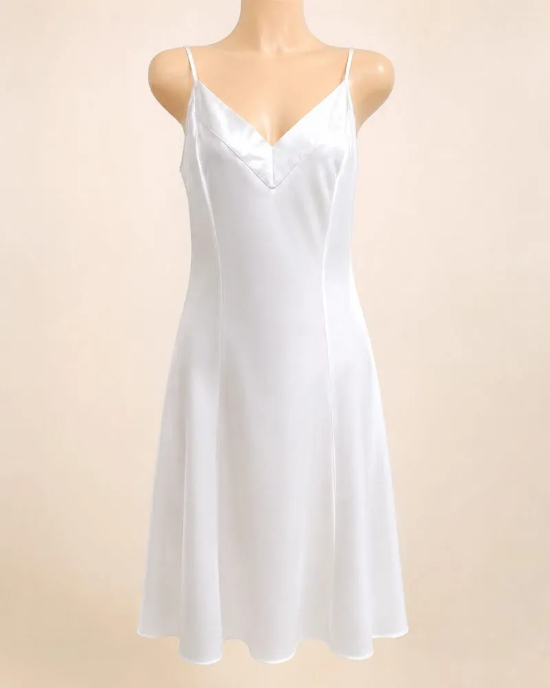 Marks & Spencer White Satin Slip Dress 🤍 Like New UK10 photo 1