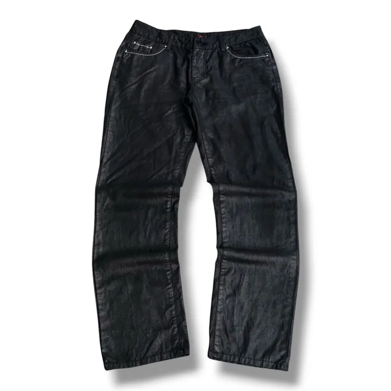 VTG 90s WAXED DENIM GOTHIC photo 1
