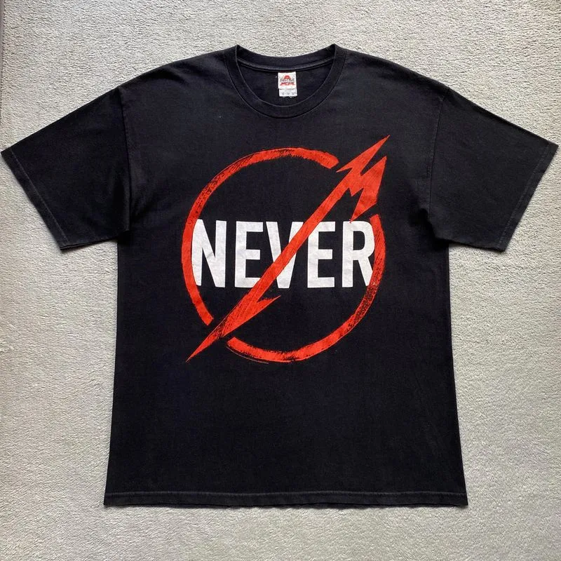 Metallica Vintage Casual T-shirt Pria black photo 1
