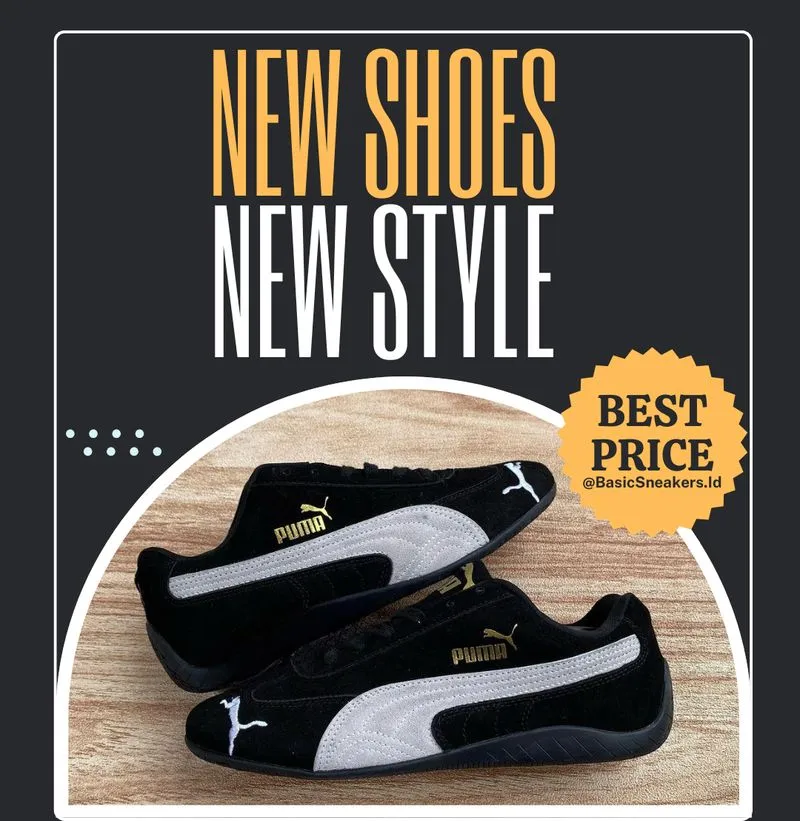 Puma Sportswear Casual Sneakers Pria white black photo 1