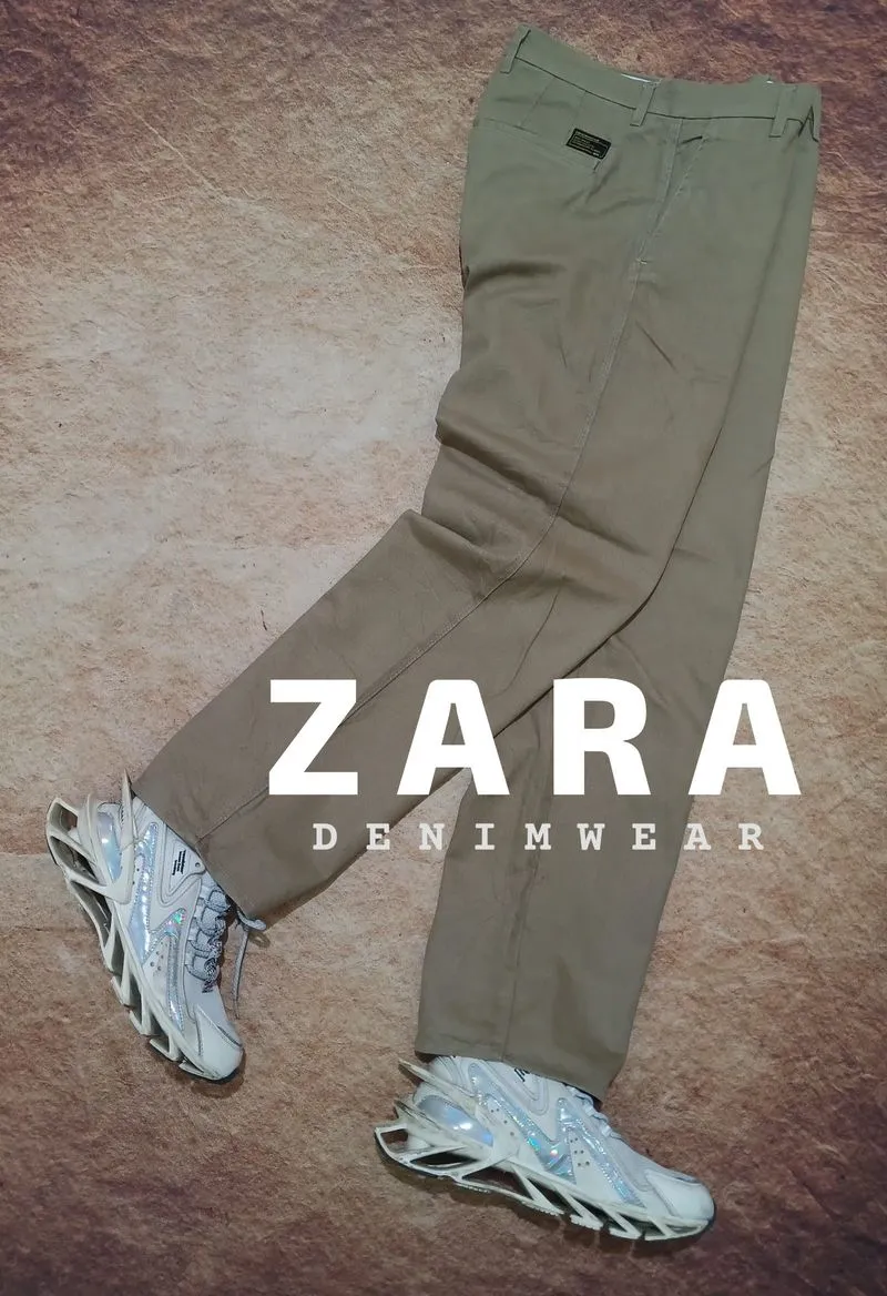 Zara denim wear chinos pants second thrift photo 1