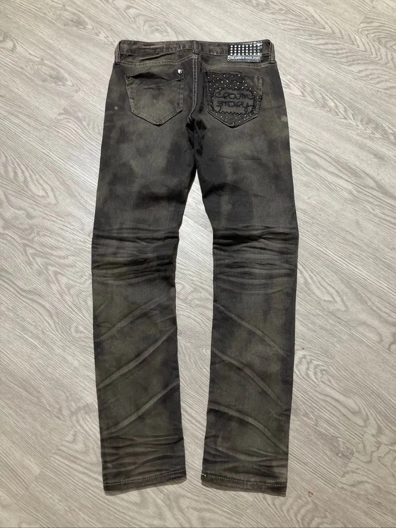 2000s Crown Denim Ripped Clawmark Denim Jeans Punk Gothic photo 1