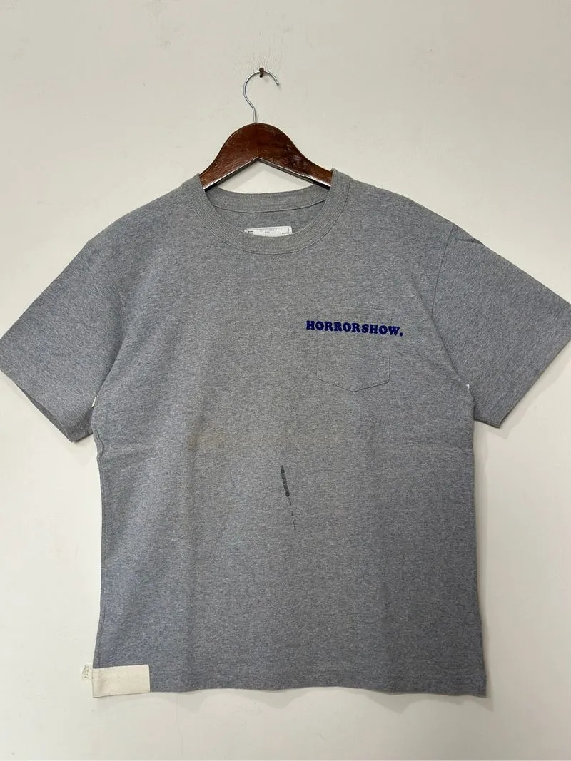 Sacai Horrorshow pocket tee grey original japan streetwear photo 1