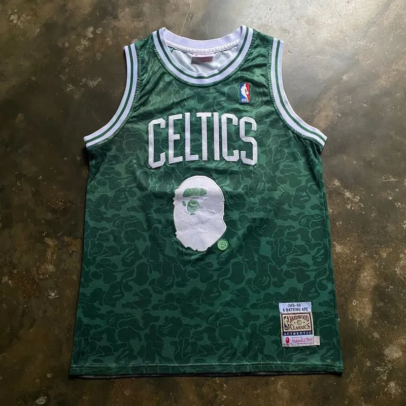 MITCHELL N NESS X BAPE X CELTICS BOSTON NBA JERSEY photo 1