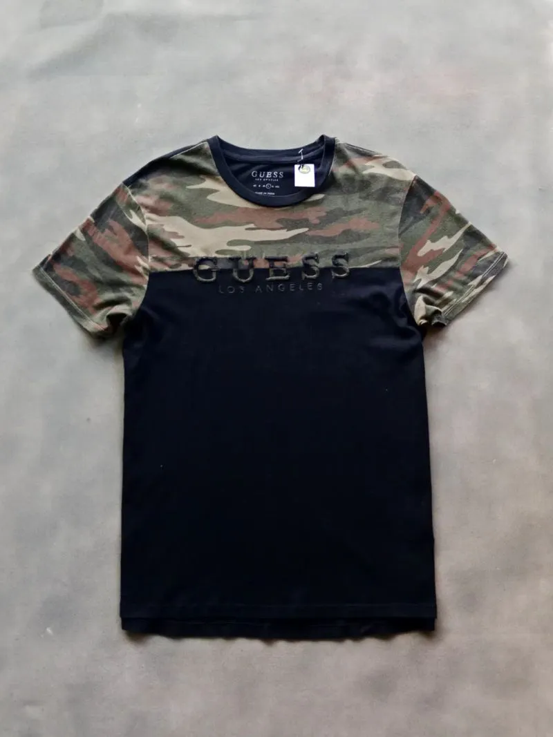 GUESS CAMO BLACK T-SHIRT | KAOS | CLWM photo 1