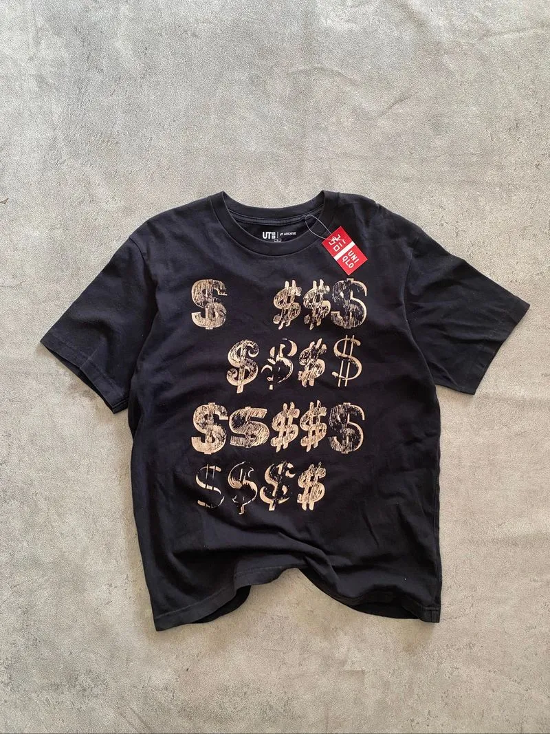 T-shirt Uniqlo UT Archive Andy Warhol Dollar Graphic  photo 1