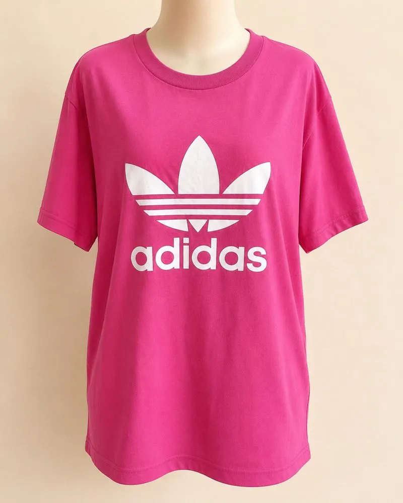 Adidas Originals Trefoil Pink Tee Oversize Size L LD 100-110 photo 1