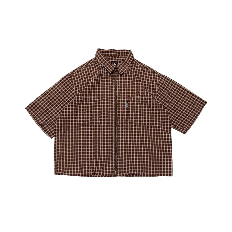 Converse Streetwear Y2K Casual shirt Pria brown photo 1