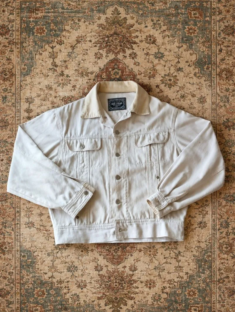 Dog.Cigar Boxy Denim Jacket photo 1