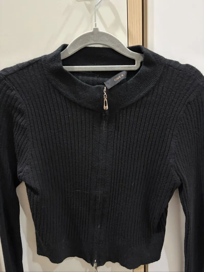 Jacket knit two sided zipper photo 1