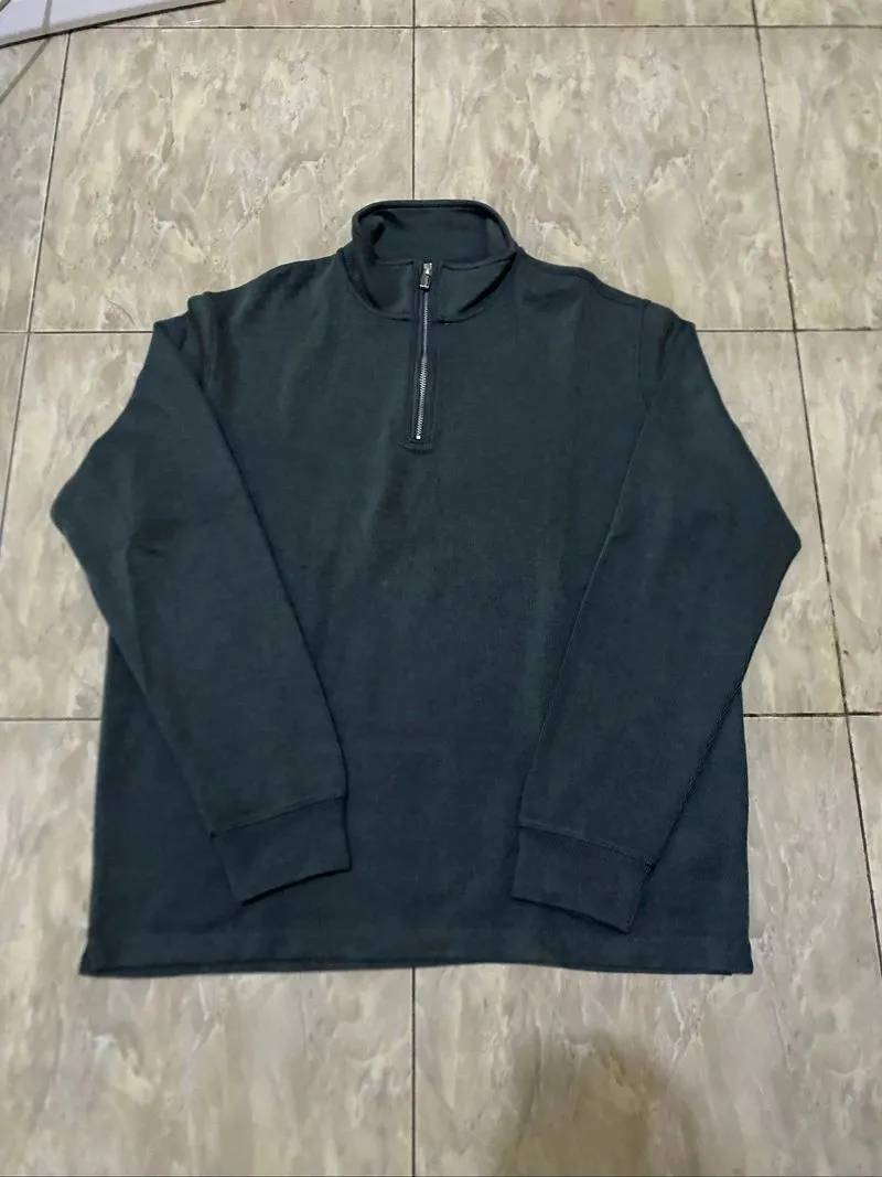 Cotton Rich Half Zip Sweatshirt M&S photo 1