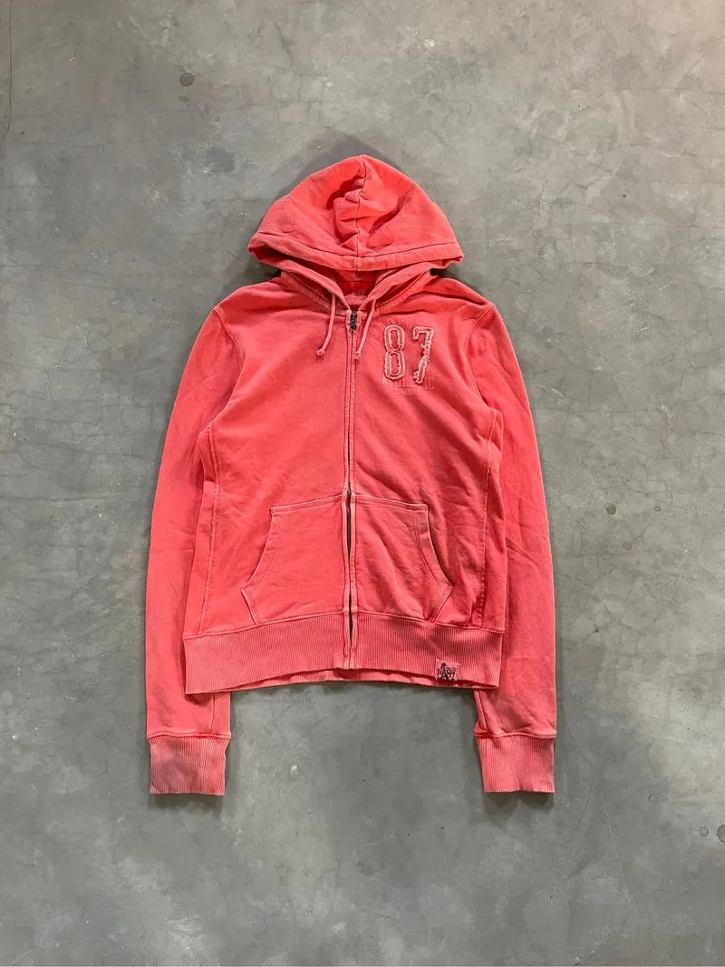 Y2k Grunge Emo Aeropostale Distressed Embordired Zip Hoodie  photo 1