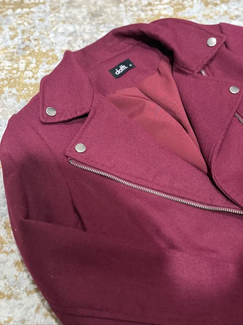 Woman’s Burgundy Motor Jacket photo 1
