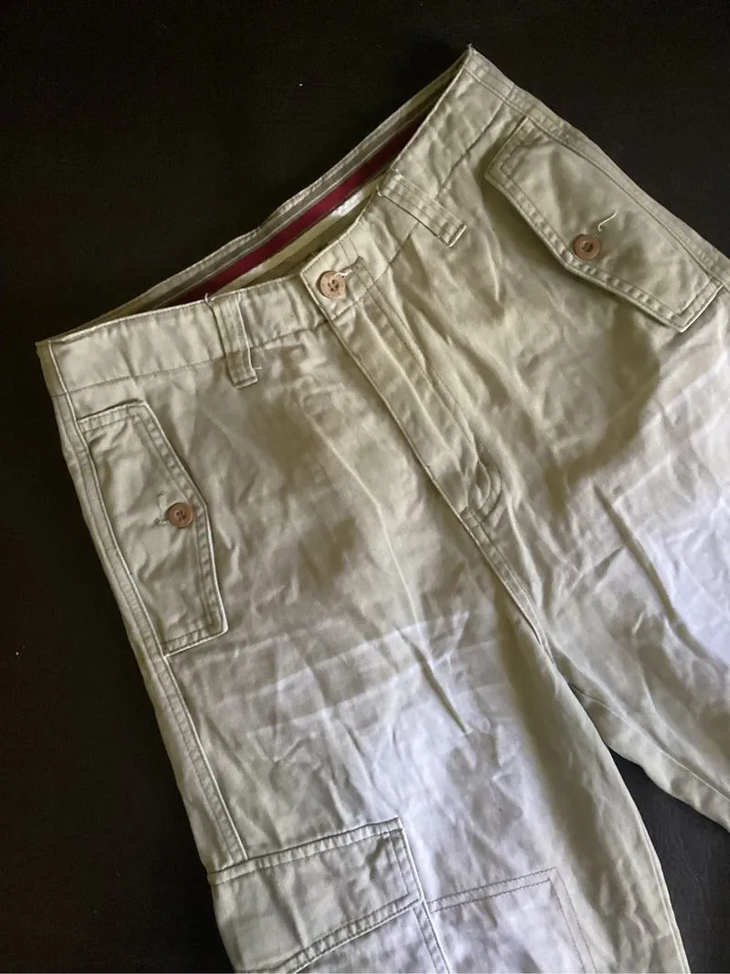 Bontt0n Cargo long pants cream wash motif  photo 1