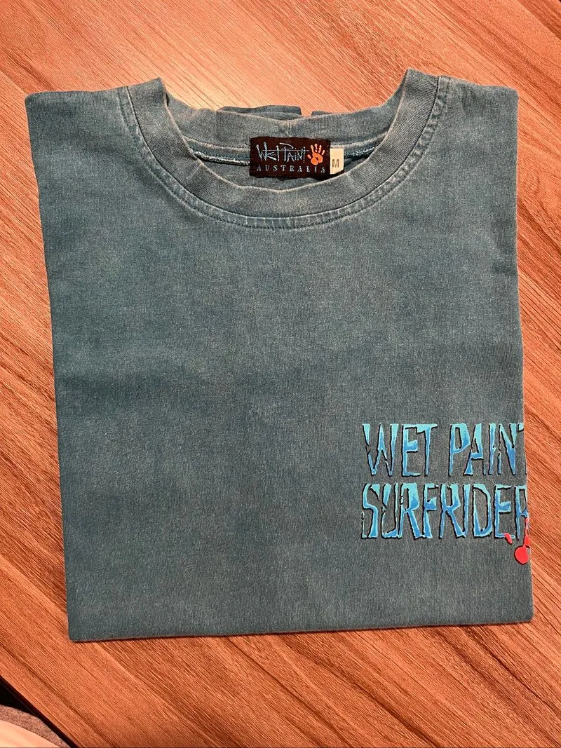 VINTAGE 1992 WET PAINT AUSTRALIA “SURFRIDER” TEE photo 1