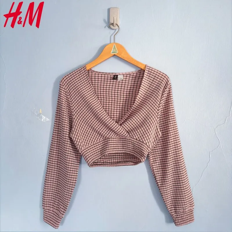 H&M TARTAN KIMONO BLOUSES  photo 1