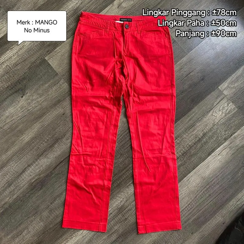 Preloved (Personal Used) Celana Panjang MANGO Merah photo 1