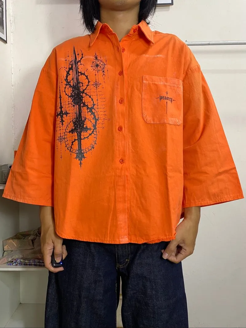 Boxy shirt longsleeve Wearcy custom reworked photo 1