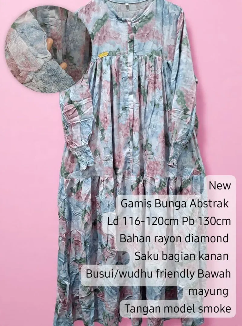 Gamis Bunga Abstrak  photo 1