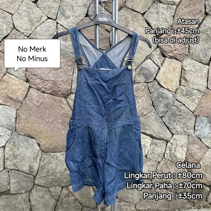 Preloved (Personal Used) Dungarees Jeans Pendek/ Monyetan photo 1