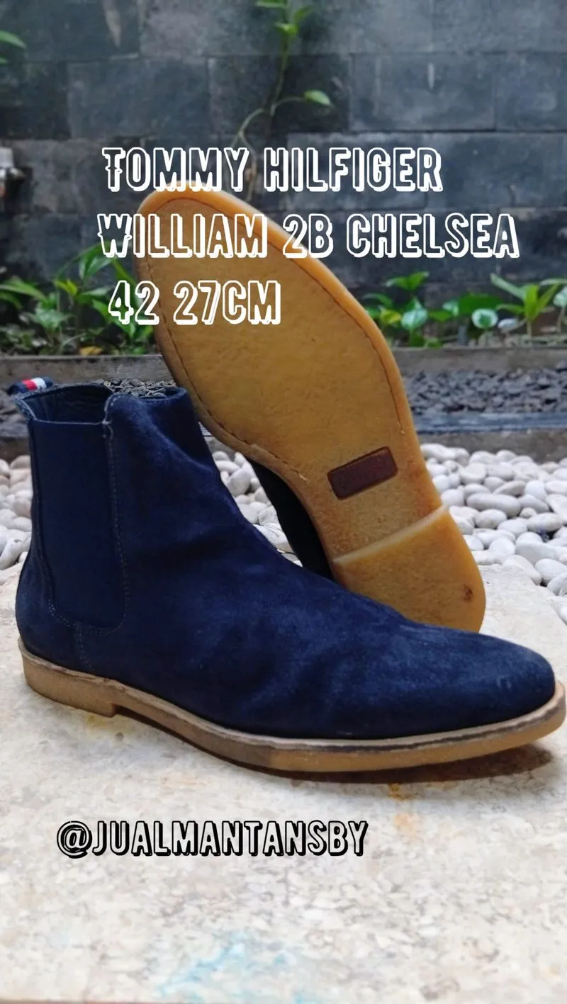 TOMMY HILFIGER William Suede Chelsea Boot Made in Portugal photo 1