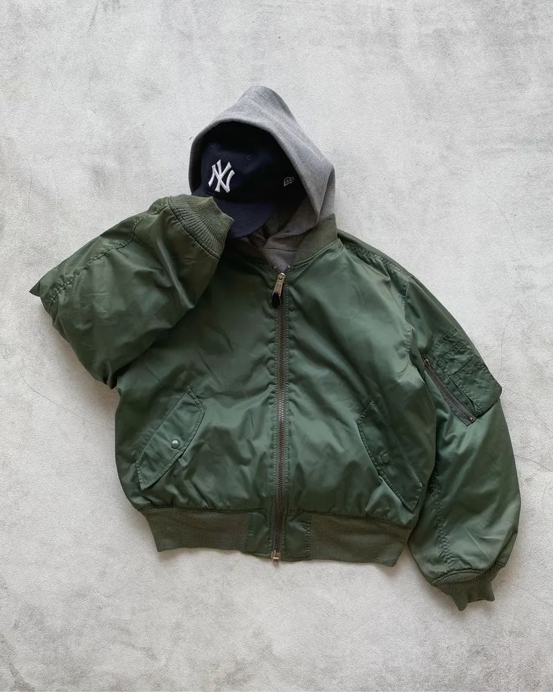 1990s Vintage MA-1 Reversibel Bomber Military Jacket photo 1