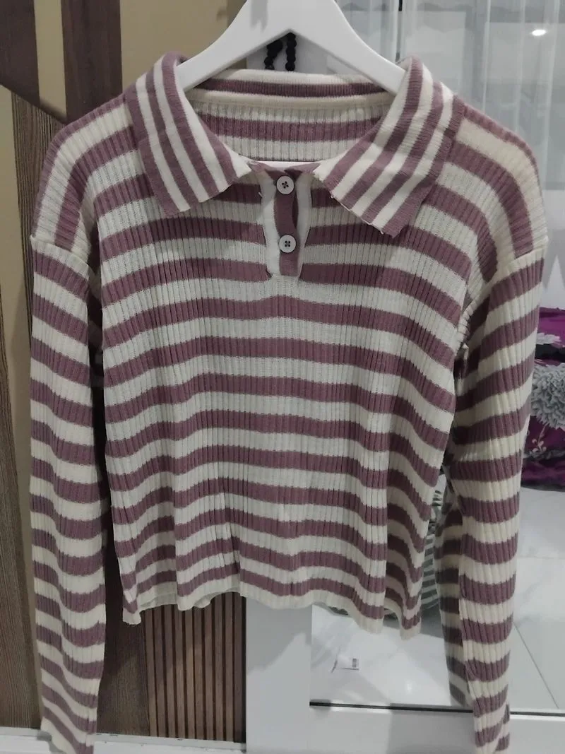 crop striped knitwear photo 1