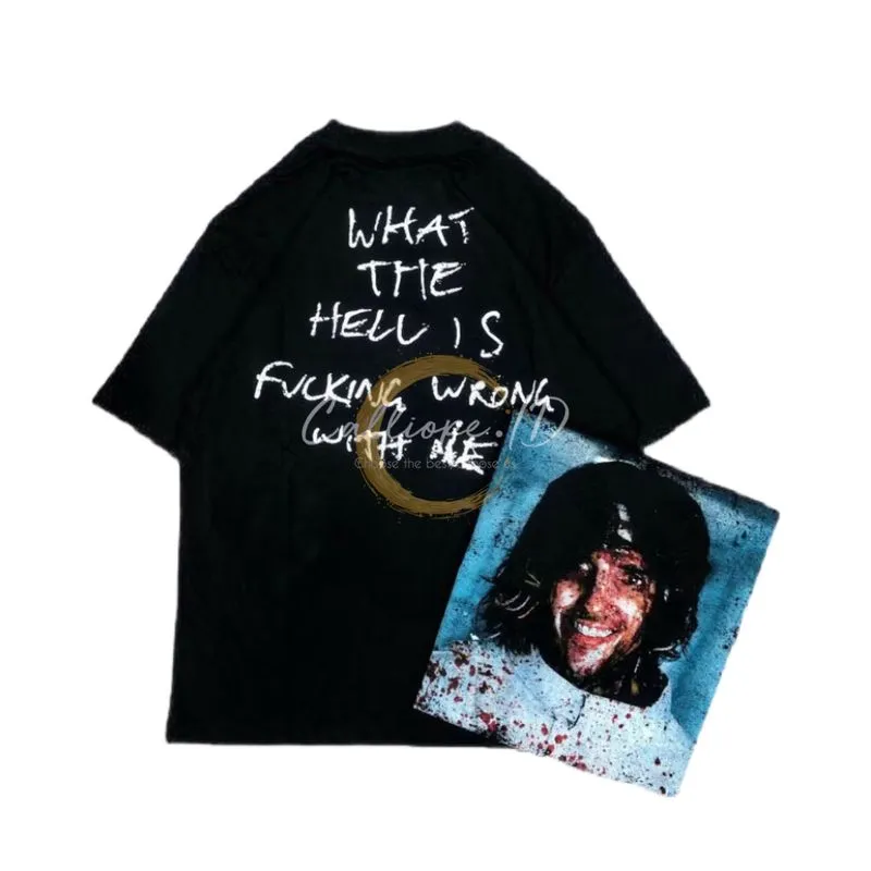 Pull & Bear Grunge Goth T-shirt Pria black photo 1