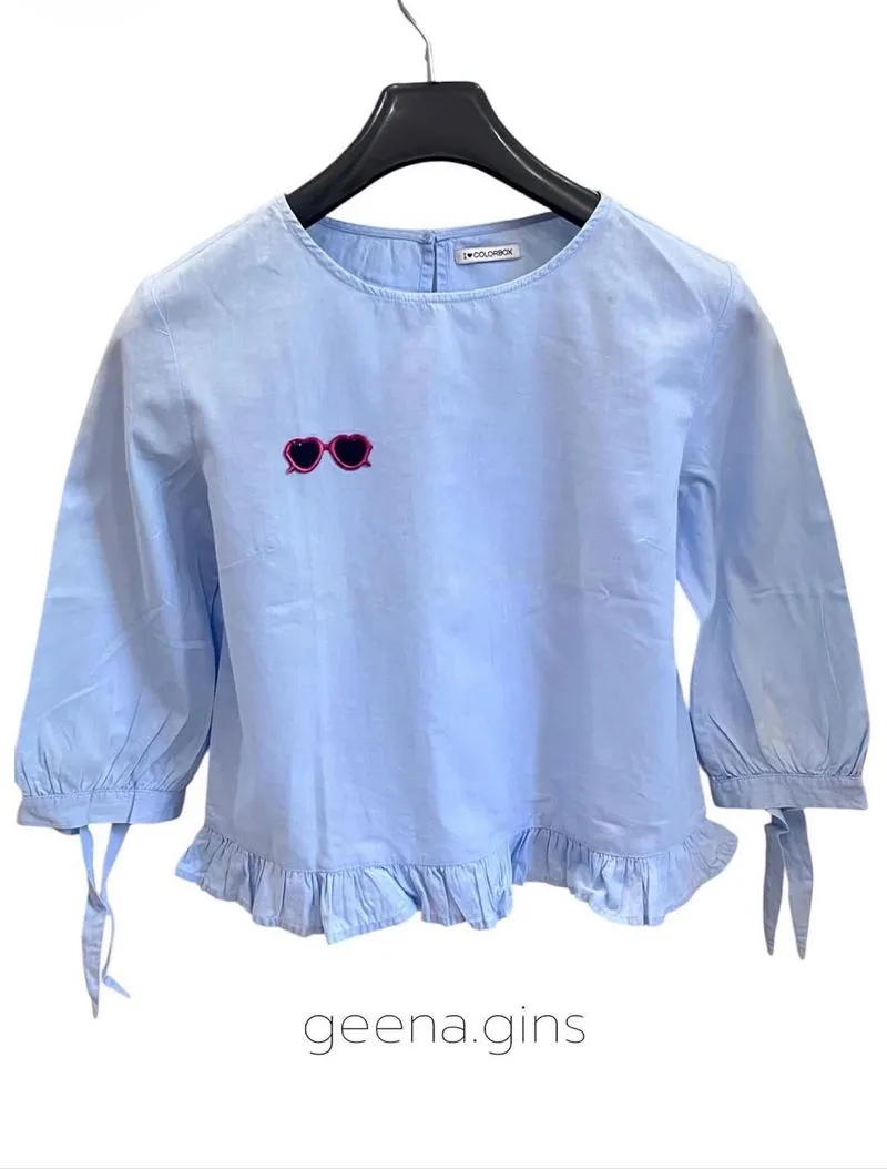 COLORBOX SKY BLUE BLOUSE photo 1
