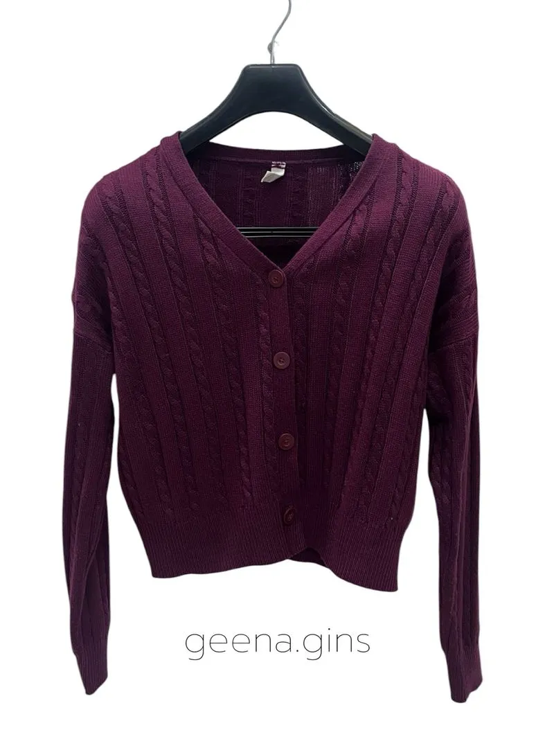COZY MAROON CARDIGAN photo 1