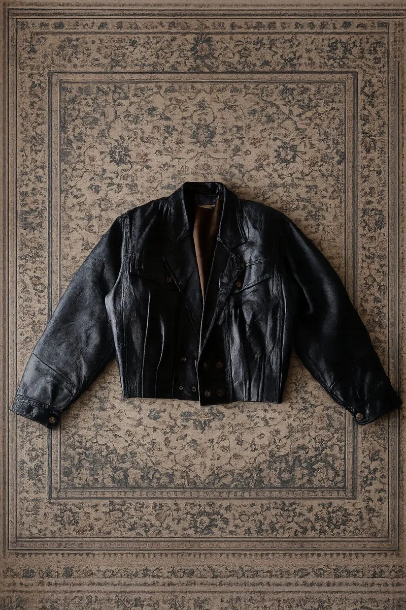 Luciano Boxy Leather Jacket  photo 1