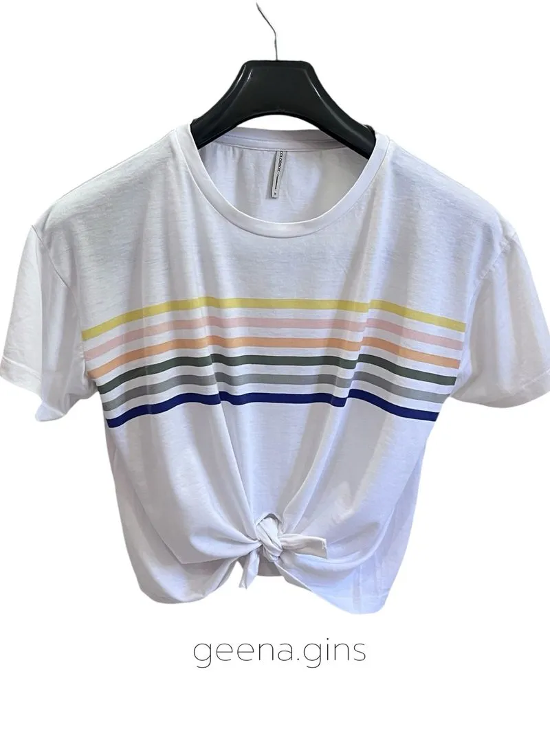 COLORBOX STRIPE COLORFUL KNOT TEE photo 1